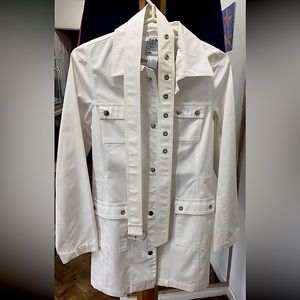Women’s White Trench Jacket